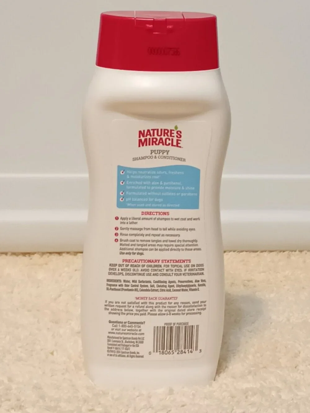 NWT~ Nature's Miracle Puppy Shampoo & Conditioner - Cotton Air Scent, 16 fl. oz.